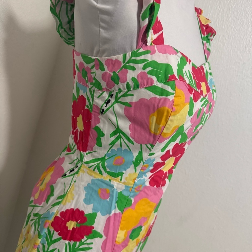 Lilly Pulitzer Sarafina Big Garden By The Sea Floral Mini Dress EUC Size 8 $198 - Picture 4 of 11